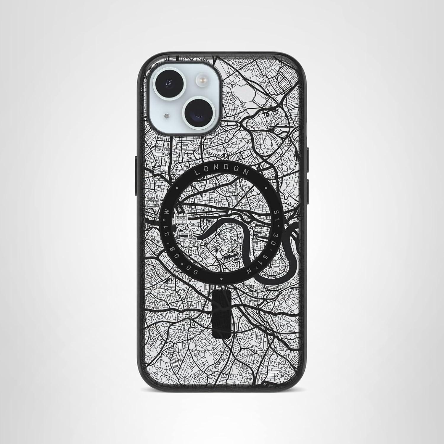 imageOtterBox Clear case with Colorful Grip Edge case for iPhone 15 London BlackBlack