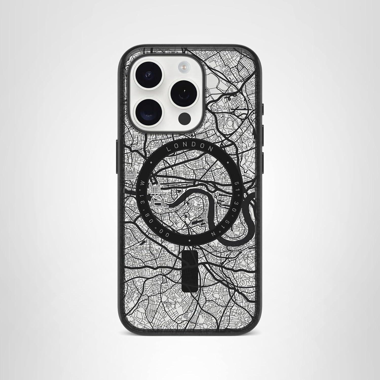 imageOtterBox Clear case with Colorful Grip Edge case for iPhone 15 Pro London BlackBlack