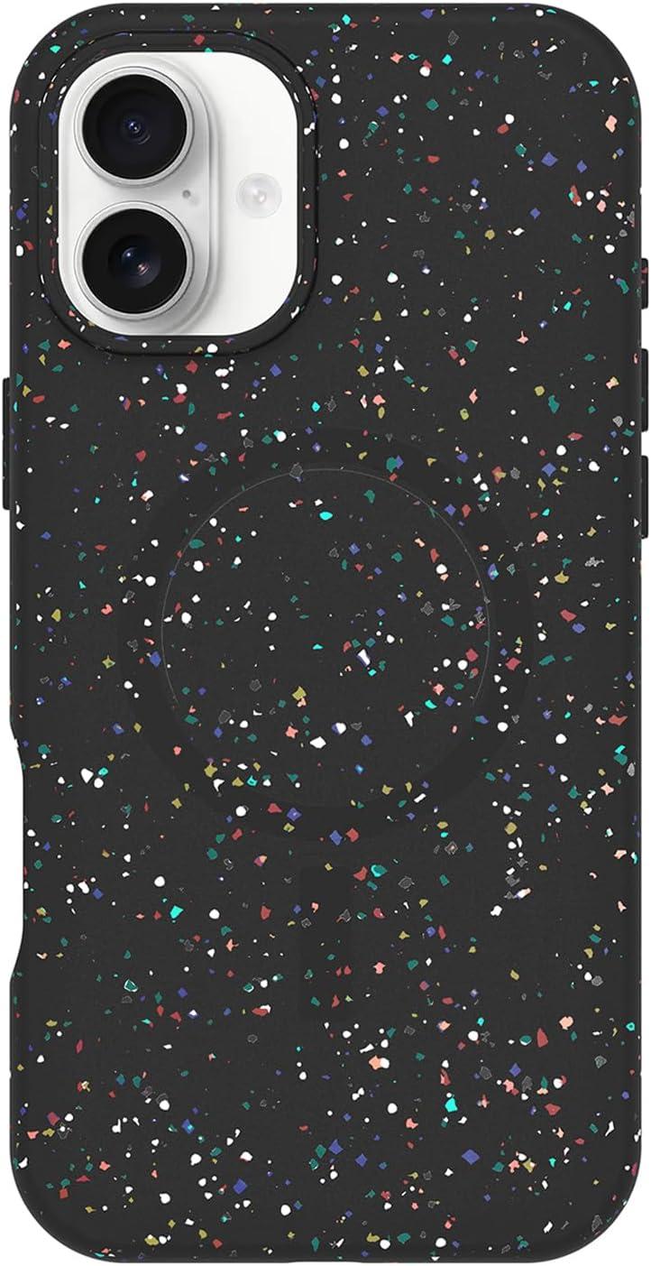 imageOtterBox Core Series for MagSafe for iPhone 16 Pro Carnival Night Black Sleek Rubber Design Smooth Finish Camera Bumpers and Protective Screen LipCarnival Night Black