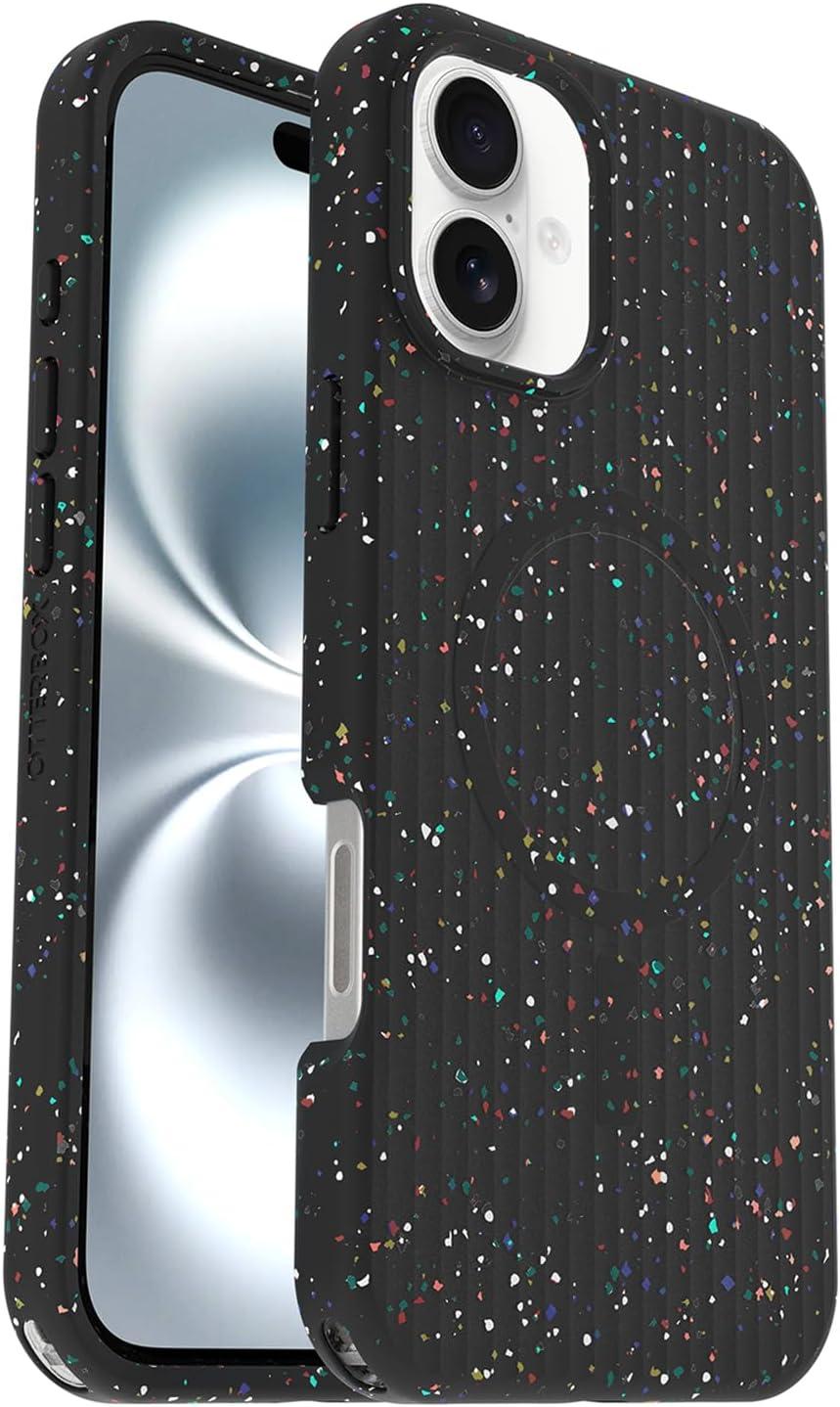 imageOtterBox Core Series for MagSafe for iPhone 16 Pro Carnival Night Black Sleek Rubber Design Smooth Finish Camera Bumpers and Protective Screen LipCarnival Night Black