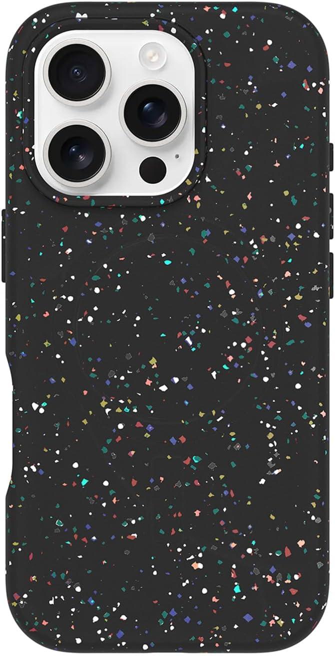 imageOtterBox Core Series for MagSafe for iPhone 16 Pro Carnival Night Black Sleek Rubber Design Smooth Finish Camera Bumpers and Protective Screen LipCarnival Night Black