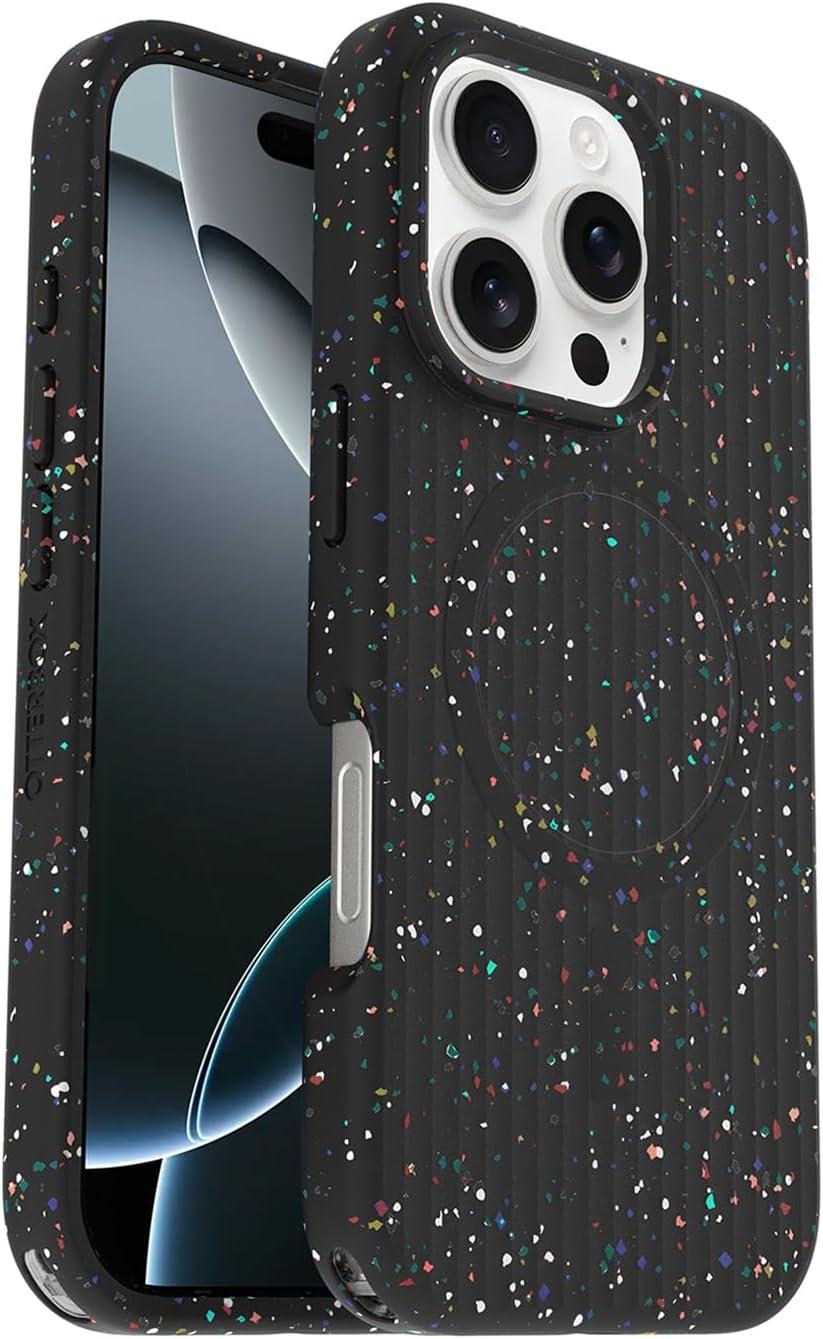 imageOtterBox Core Series for MagSafe for iPhone 16 Pro Carnival Night Black Sleek Rubber Design Smooth Finish Camera Bumpers and Protective Screen LipCarnival Night Black