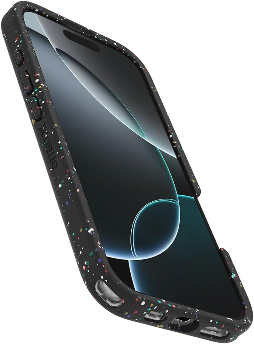 imageOtterBox Core Series for MagSafe for iPhone 16 Pro Carnival Night Black Sleek Rubber Design Smooth Finish Camera Bumpers and Protective Screen LipCarnival Night Black