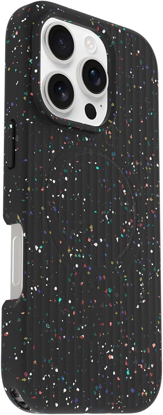 imageOtterBox Core Series for MagSafe for iPhone 16 Pro Carnival Night Black Sleek Rubber Design Smooth Finish Camera Bumpers and Protective Screen LipCarnival Night Black