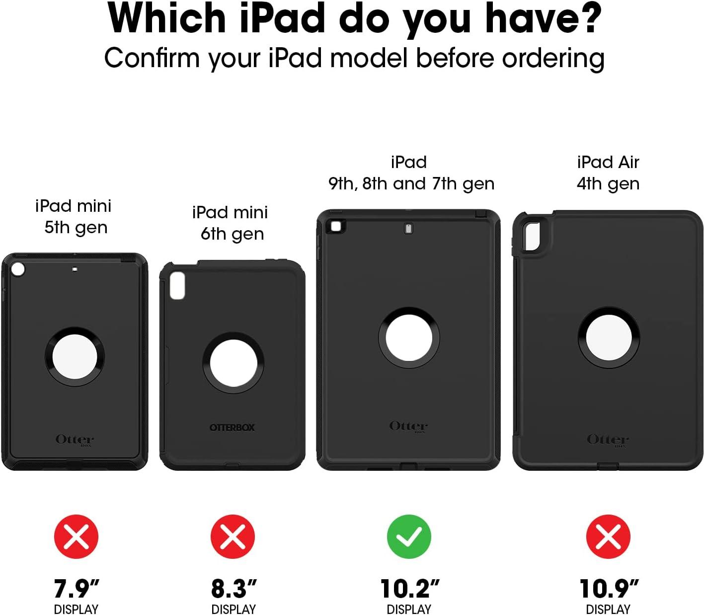 imageOtterBox Defender Series Case for iPad 7th 8th ampamp 9th Gen 102quot Display 2019 2020 ampamp 2021 Version NonRetailShips in Polybag Black Rugged Durable MultiLayer ProtectionDefender Series