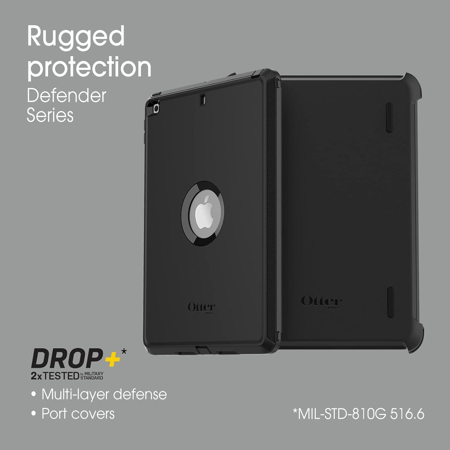 imageOtterBox Defender Series Case for iPad 7th 8th ampamp 9th Gen 102quot Display 2019 2020 ampamp 2021 Version NonRetailShips in Polybag Black Rugged Durable MultiLayer ProtectionDefender Series