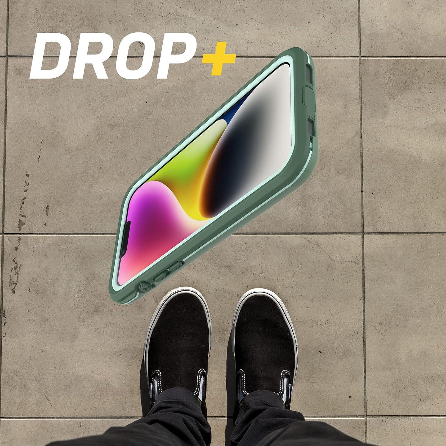 imageOtterBox FR Series Waterproof Case with MagSafe Designed by LifeProof for iPhone 14 BlackGreen