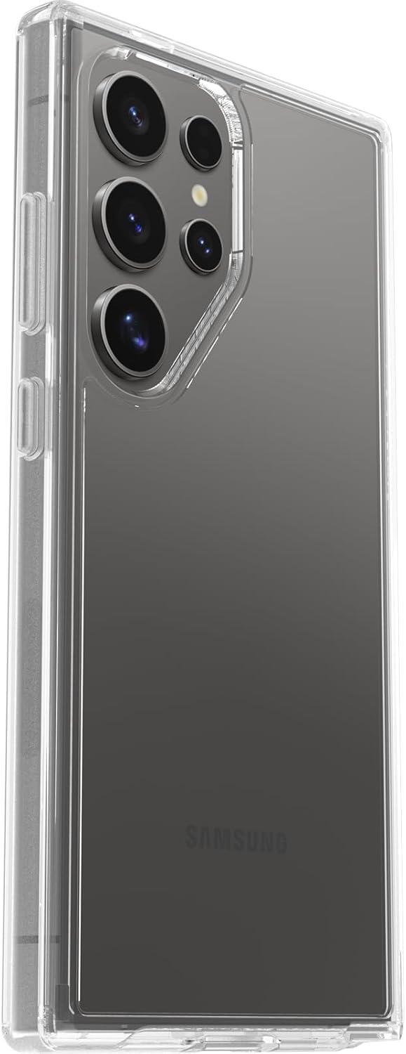 imageOtterBox Samsung Galaxy S24 Symmetry Series Clear Case Dawn Floral Blue UltraSleek Wireless Charging Compatible Raised Edges Protect Camera ampamp ScreenClear