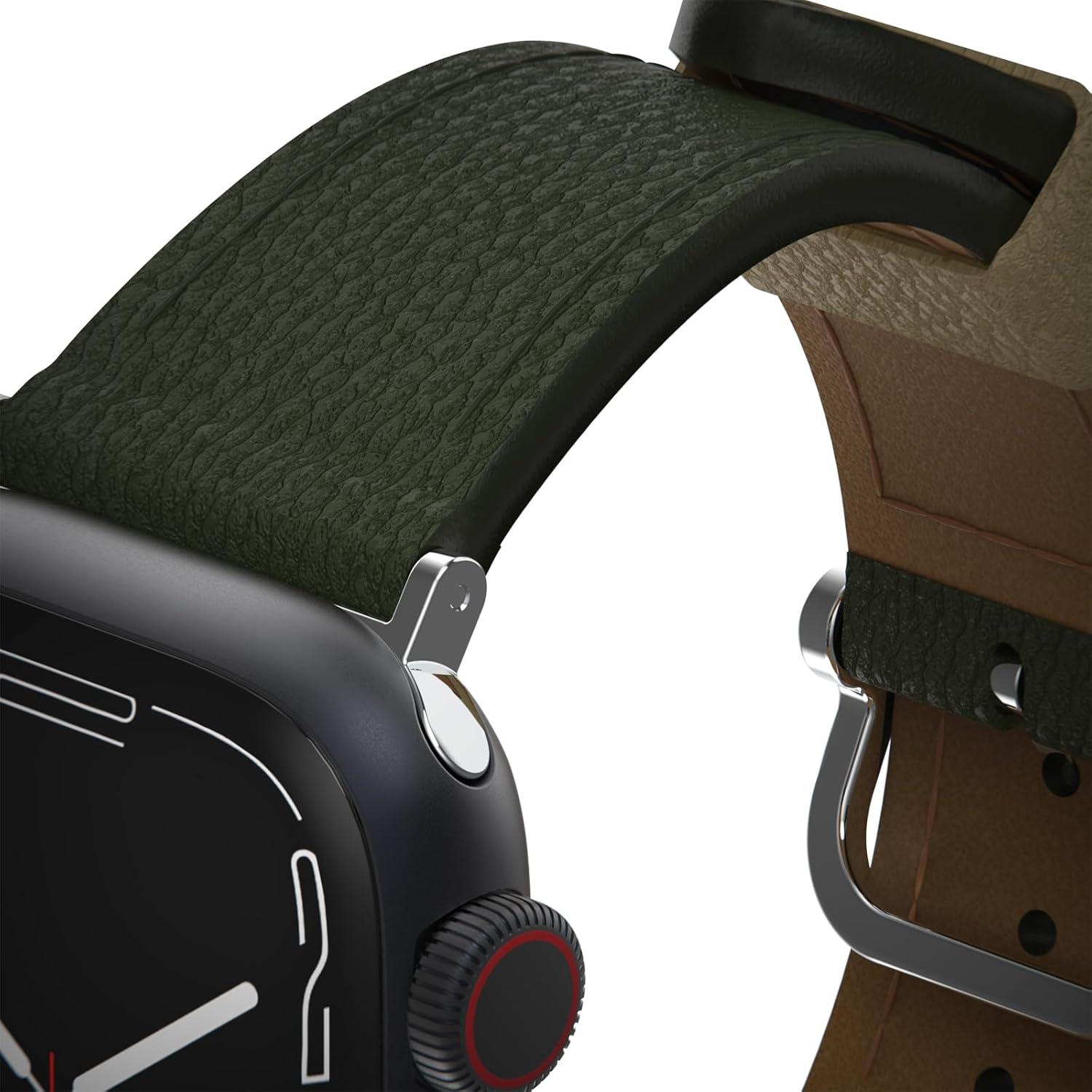 imageOtterBox Symmetry Cactus Leather Watch Band for Apple Watch Series 789 404142mm PLUM LUX PurpleCactus Grove Green