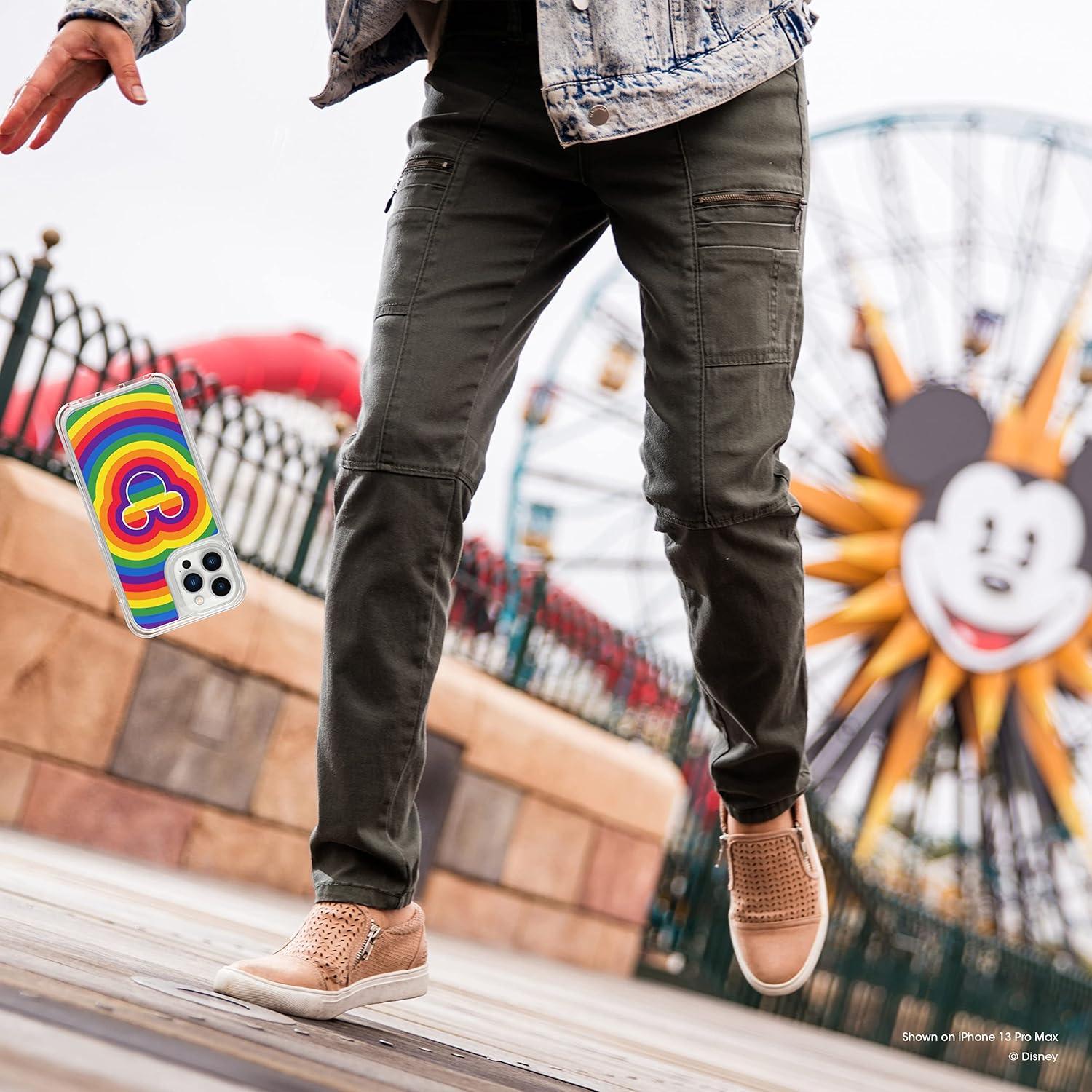 imageOtterBox iPhone 13 ONLY Symmetry Series Case Black UltraSleek Wireless Charging Compatible Raised Edges Protect Camera ampamp ScreenDisney Pride