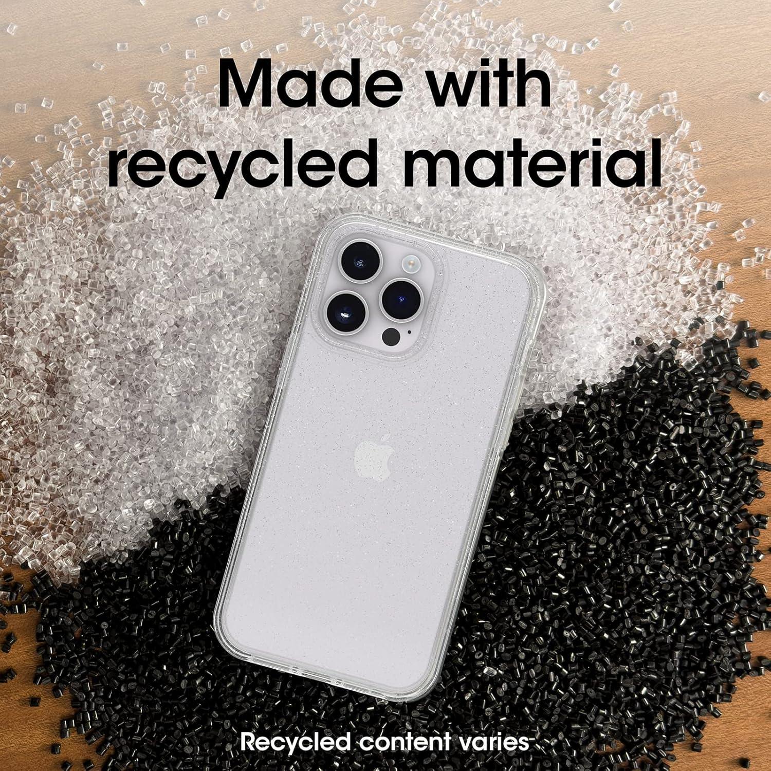 imageOtterBox iPhone 14 Pro Max ONLY Symmetry Series Case Clear UltraSleek Wireless Charging Compatible Raised Edges Protect Camera ampamp ScreenClearGlitter