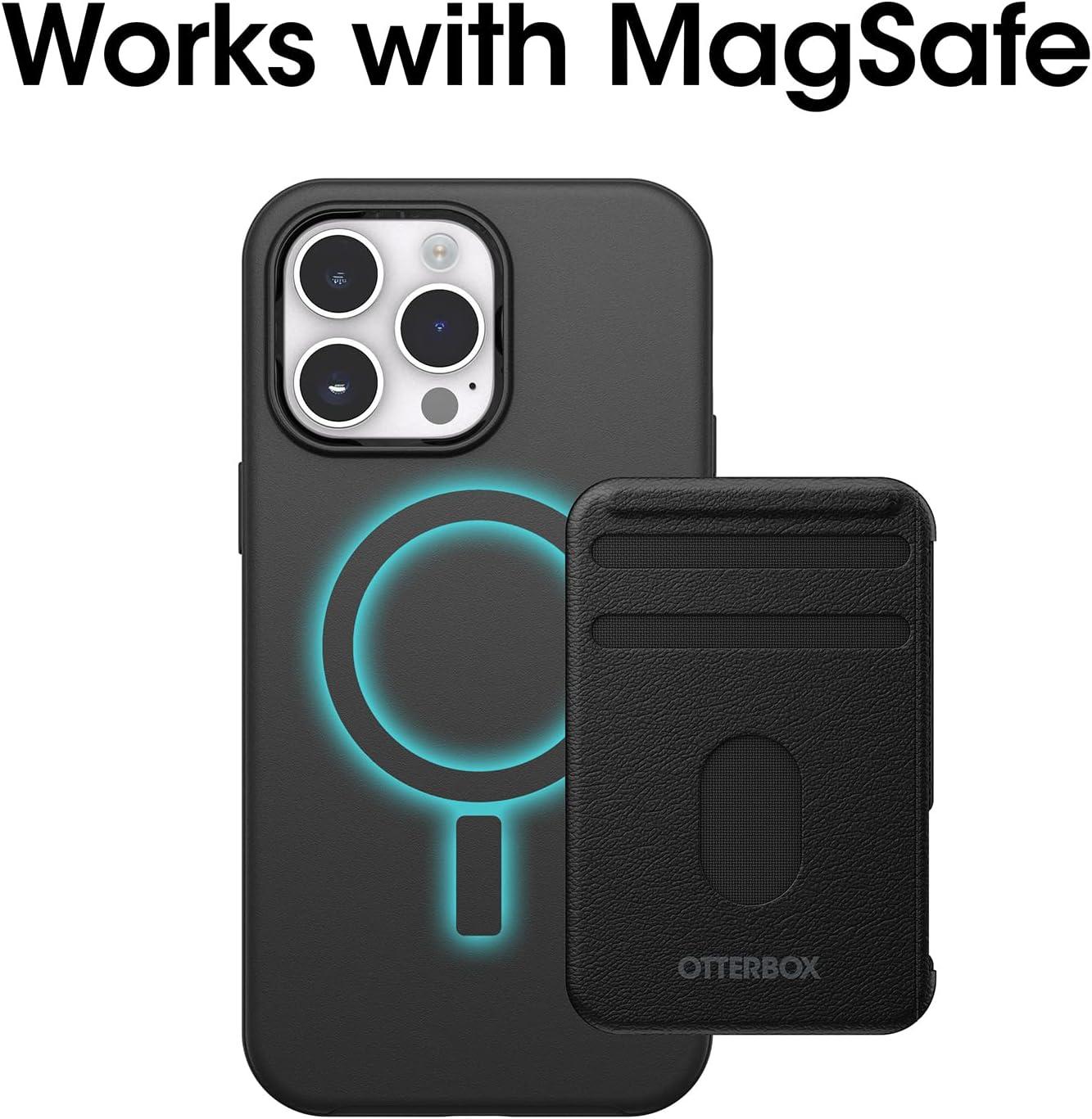 imageOtterBox iPhone 14 Pro Max Only Symmetry Series Case Black UltraSleek Snaps to MagSafe Raised Edges Protect Camera ampamp Screen