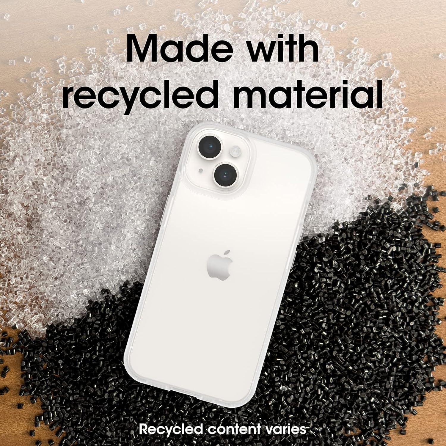 imageOtterBox iPhone 14 ampamp iPhone 13 Prefix Series Case Stardust ClearGlitter UltraThin PocketFriendly Raised Edges Protect Camera ampamp Screen Wireless Charging CompatibleClear