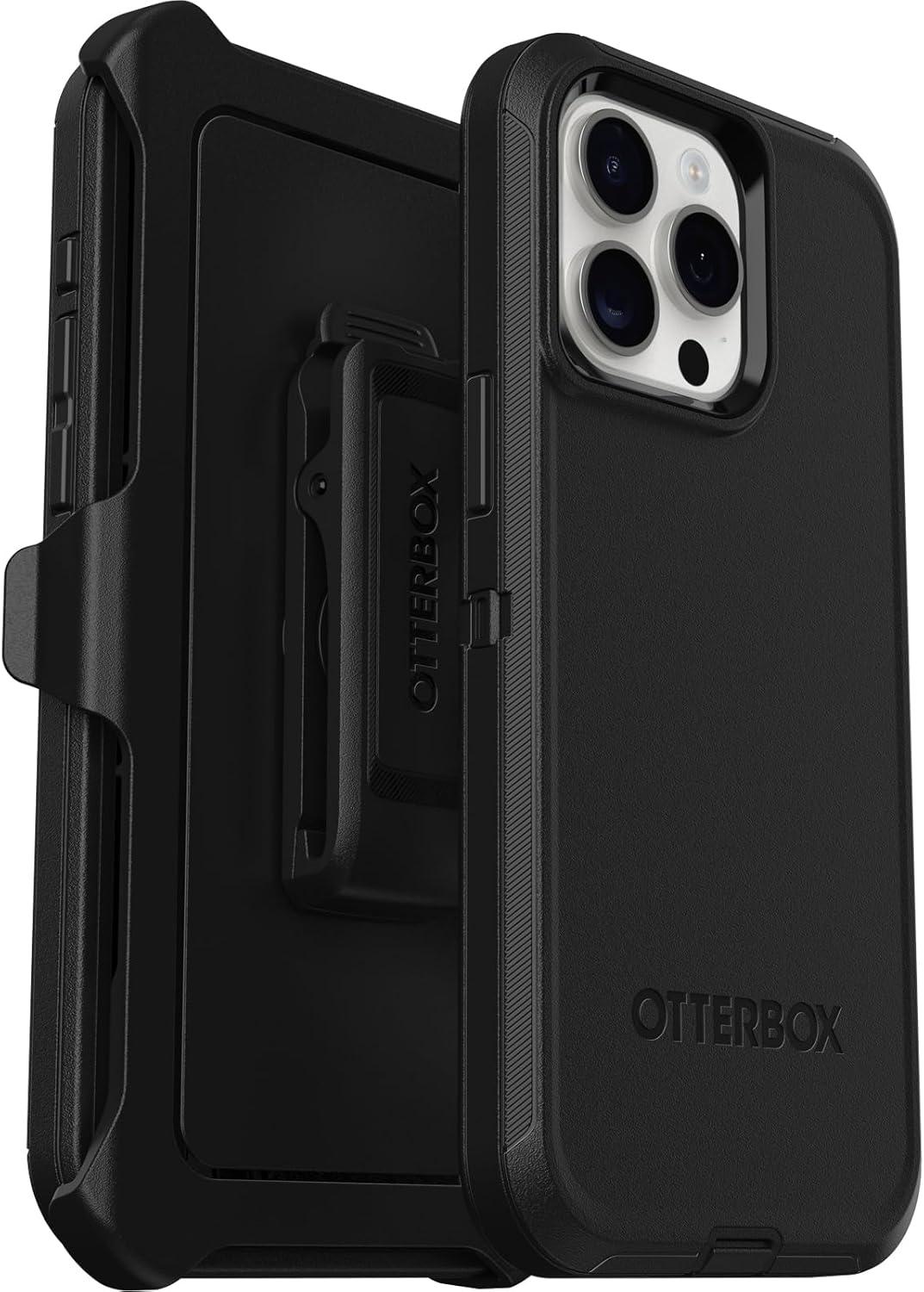 imageOtterBox iPhone 15 Pro MAX Only Defender Series Case Realtree Edge Blaze OrangeBlackRT Edge Rugged ampamp Durable with Port Protection Includes Holster Clip KickstandBlack