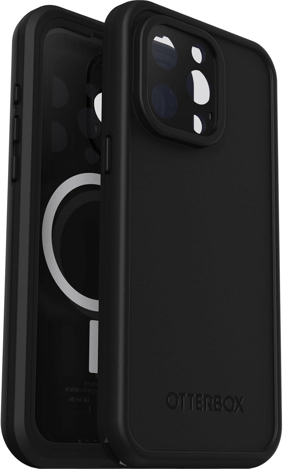 imageOtterBox iPhone 15 Pro MAX Only FR Series Waterproof Case with MagSafe Designed by LifeProof Black Waterproof 60 Recycled Plastic Sleek and StylishBlack