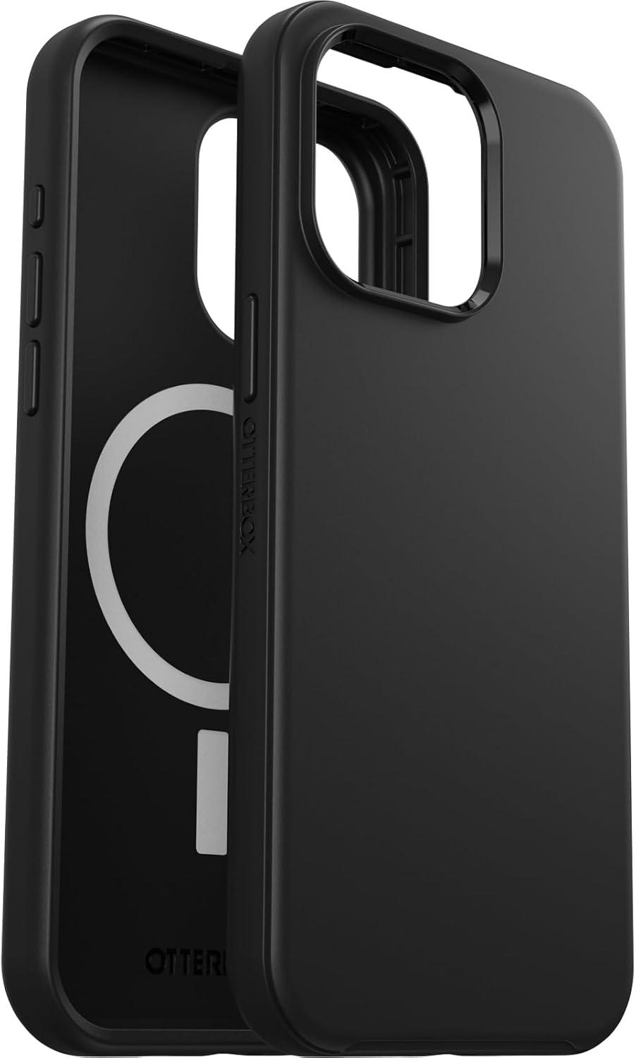 imageOtterBox iPhone 15 Pro MAX Only Symmetry Series Case Black Snaps to MagSafe UltraSleek Raised Edges Protect Camera ampamp Screen
