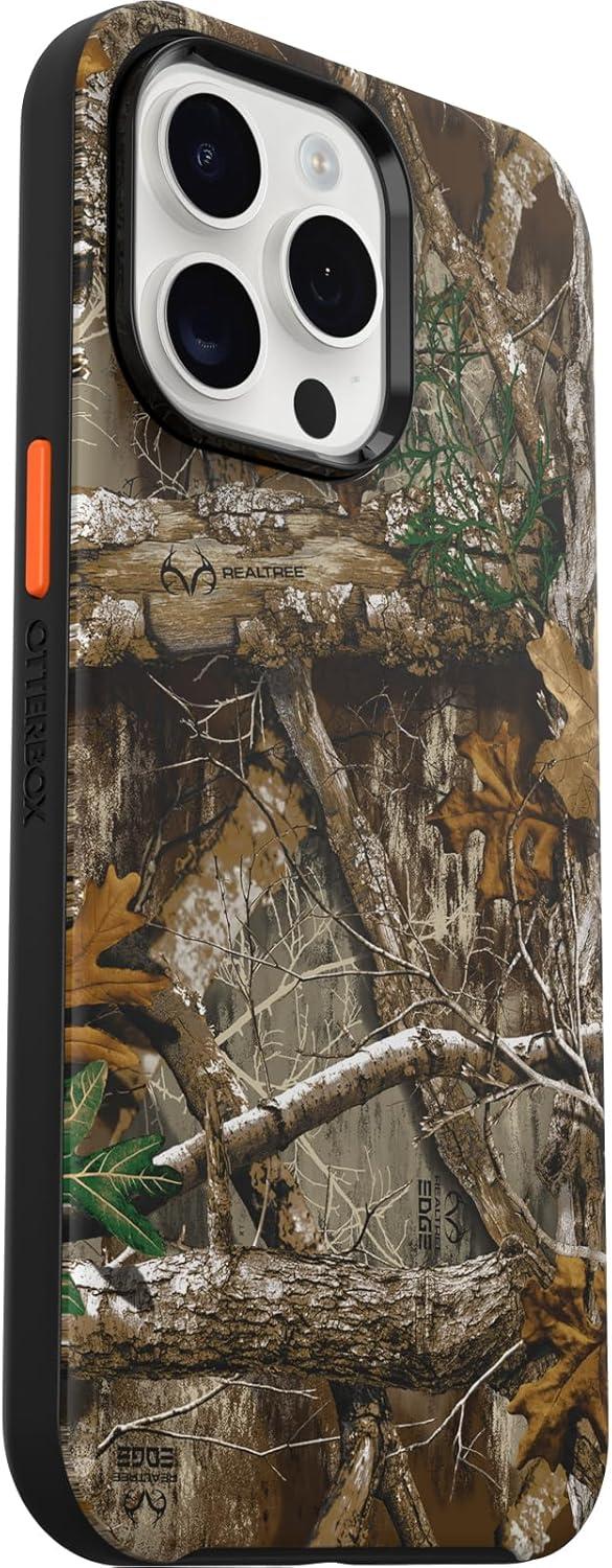 imageOtterBox iPhone 15 Pro MAX Only Symmetry Series Case Realtree Edge OrangeCamo Snaps to MagSafe UltraSleek Raised Edges Protect Camera ampamp Screen