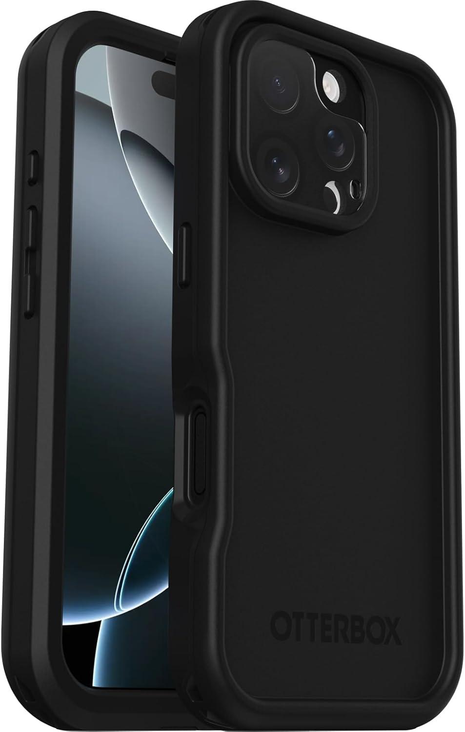 imageOtterBox iPhone 16 FR Series Waterproof Case with MagSafe Designed by LifeProof Sagebrush Green Waterproof 60 Recycled Plastic Sleek and StylishBlack