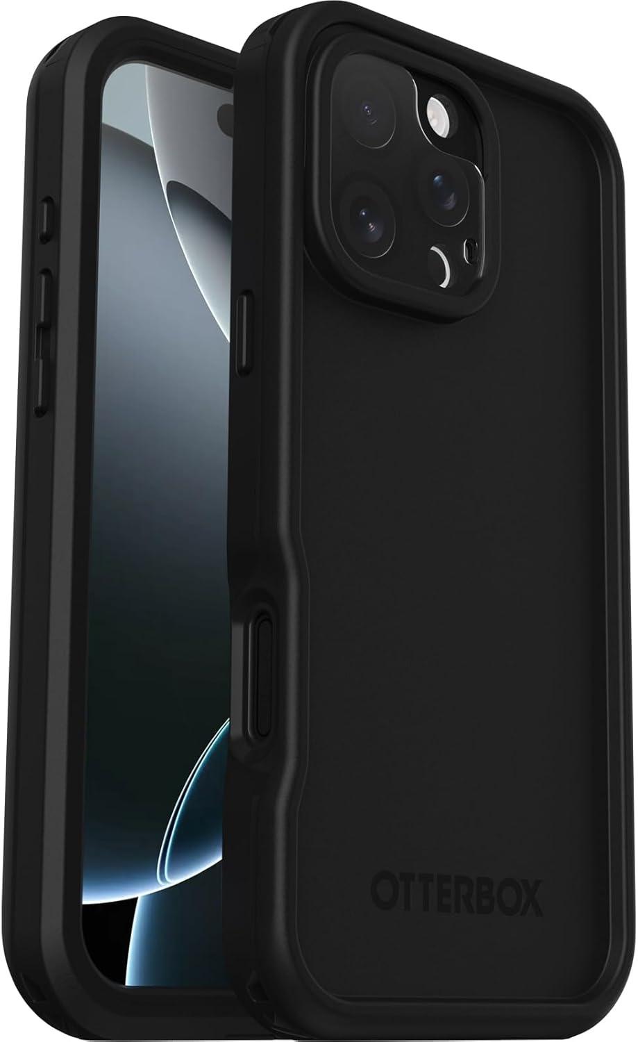 imageOtterBox iPhone 16 FR Series Waterproof Case with MagSafe Designed by LifeProof Sagebrush Green Waterproof 60 Recycled Plastic Sleek and StylishBlack