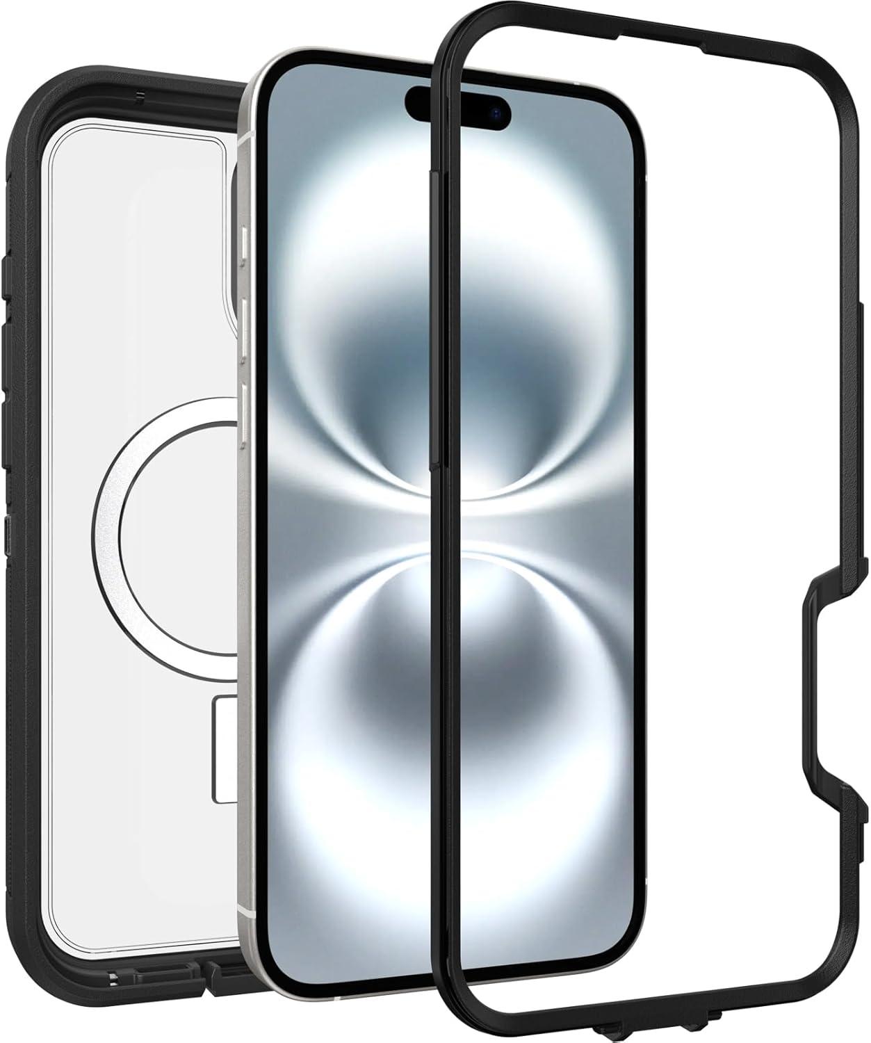 imageOtterBox iPhone 16 Pro Defender Series XT Clear Case Floral PurpleDark Side