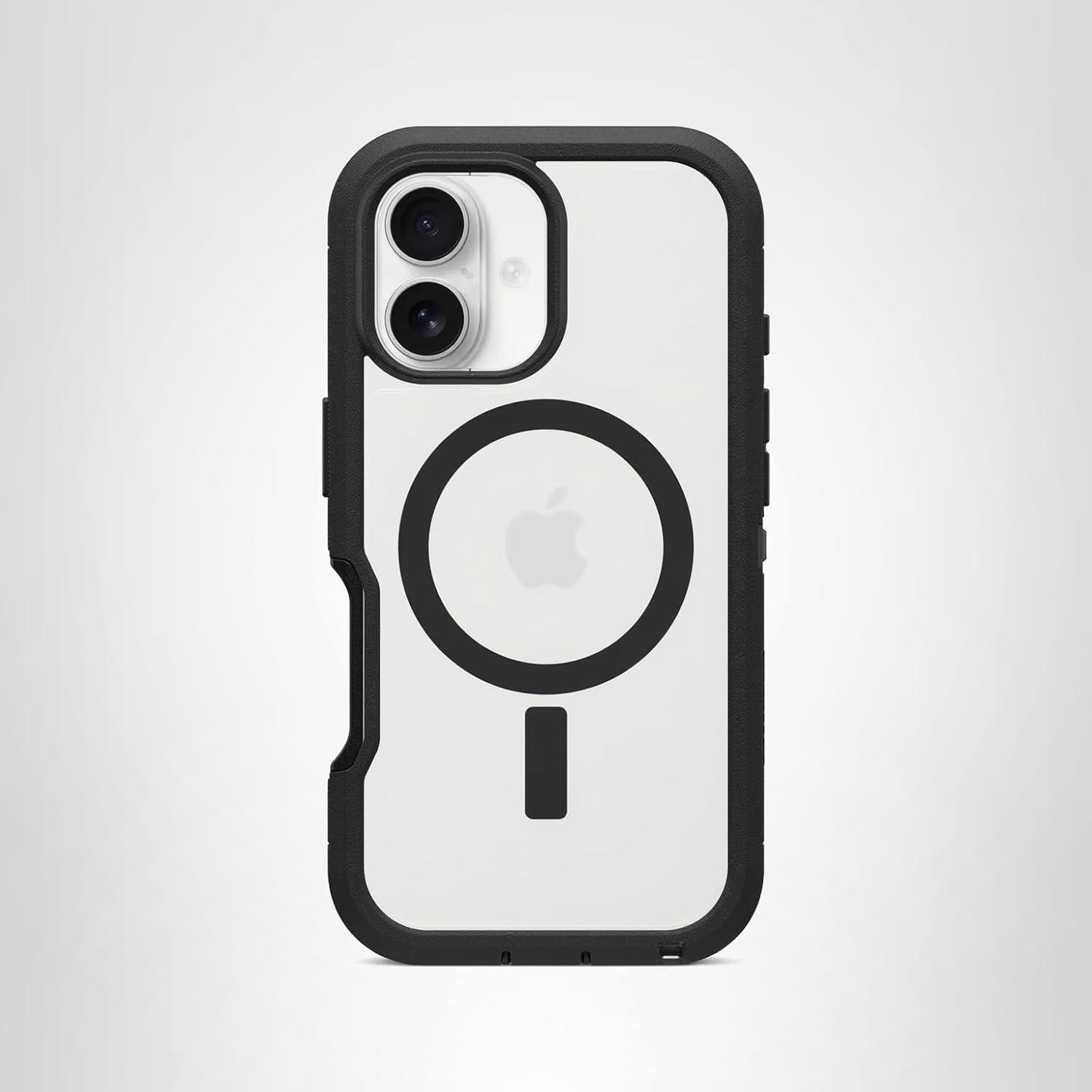 imageOtterBox iPhone 16 Pro Defender Series XT Clear Case Floral PurpleDark Side