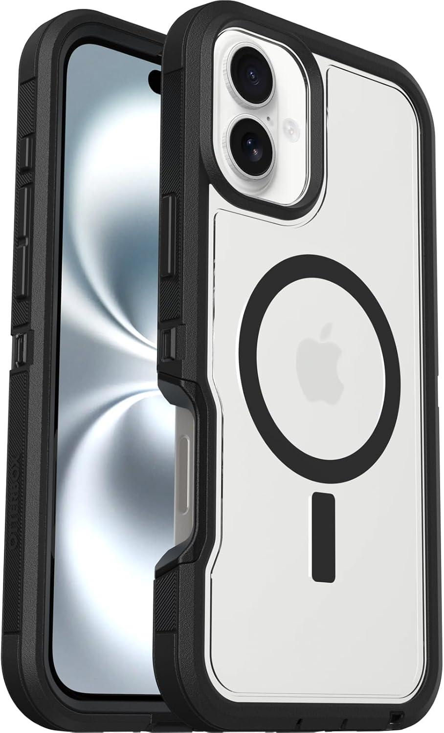 imageOtterBox iPhone 16 Pro Defender Series XT Clear Case Floral PurpleDark Side