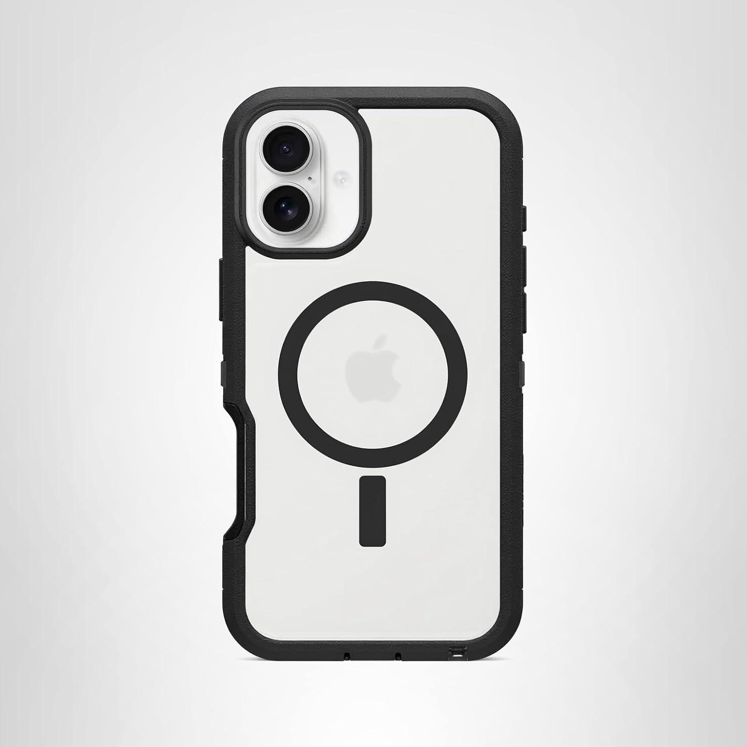 imageOtterBox iPhone 16 Pro Defender Series XT Clear Case Floral PurpleDark Side