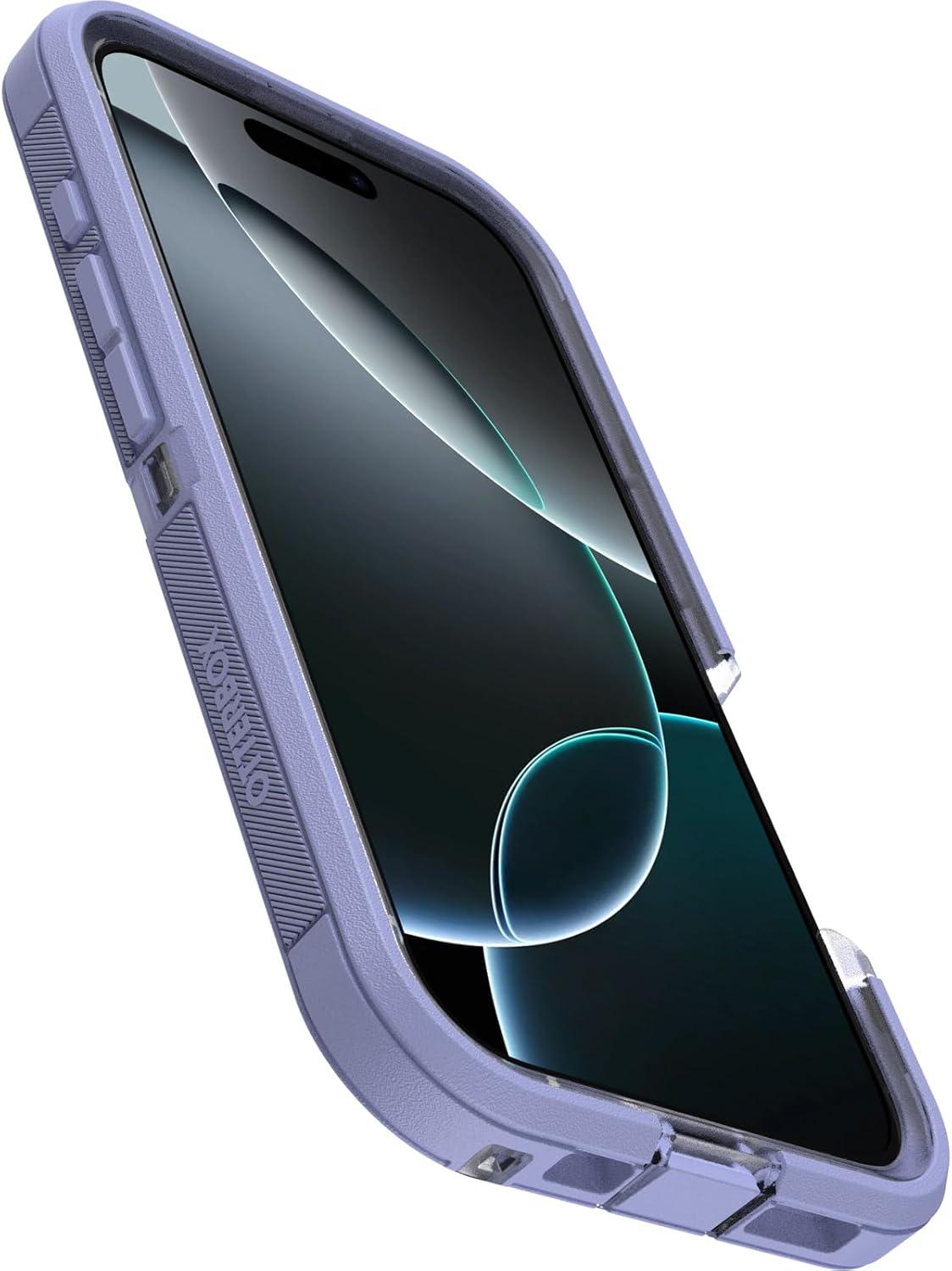 imageOtterBox iPhone 16 Pro Defender Series XT Clear Case Floral PurpleDenver Dusk Clear