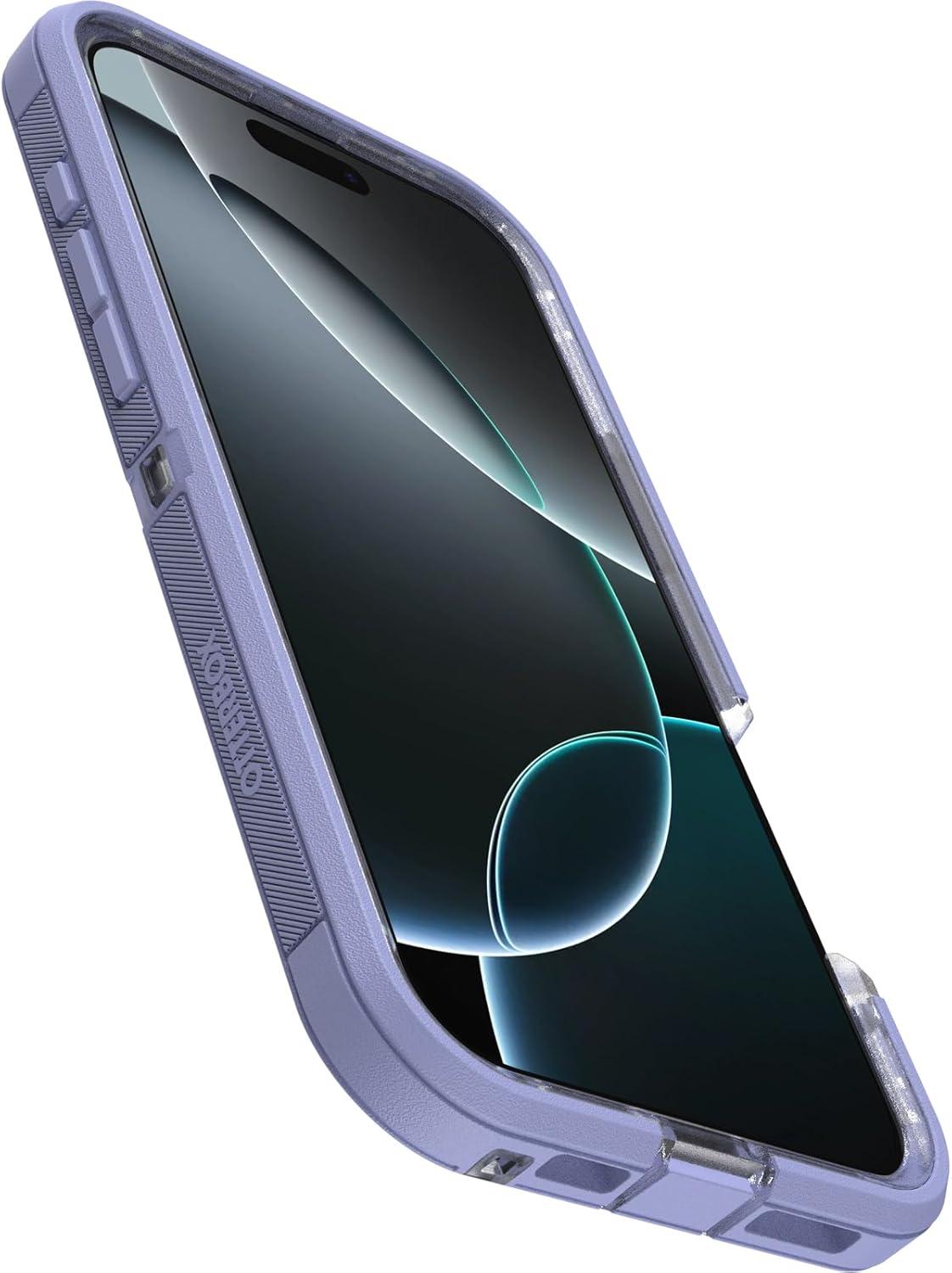imageOtterBox iPhone 16 Pro Defender Series XT Clear Case Floral PurpleDenver Dusk Clear