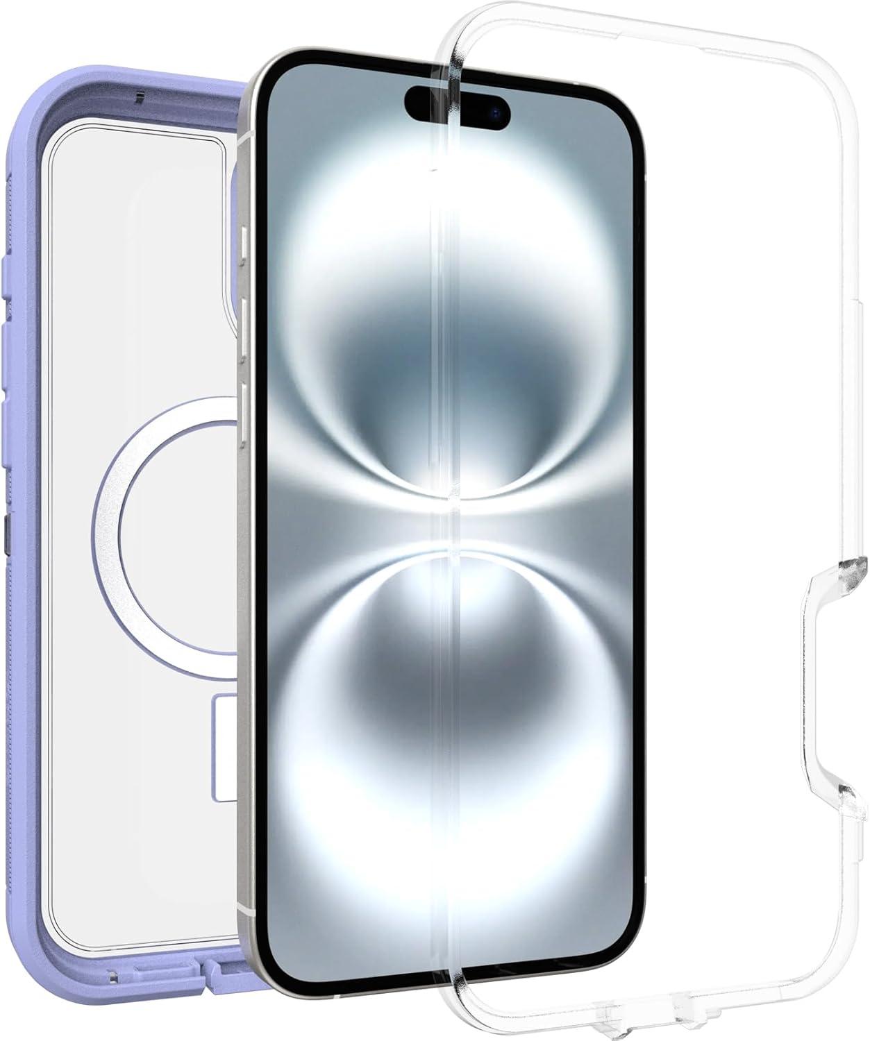 imageOtterBox iPhone 16 Pro Defender Series XT Clear Case Floral PurpleDenver Dusk Clear