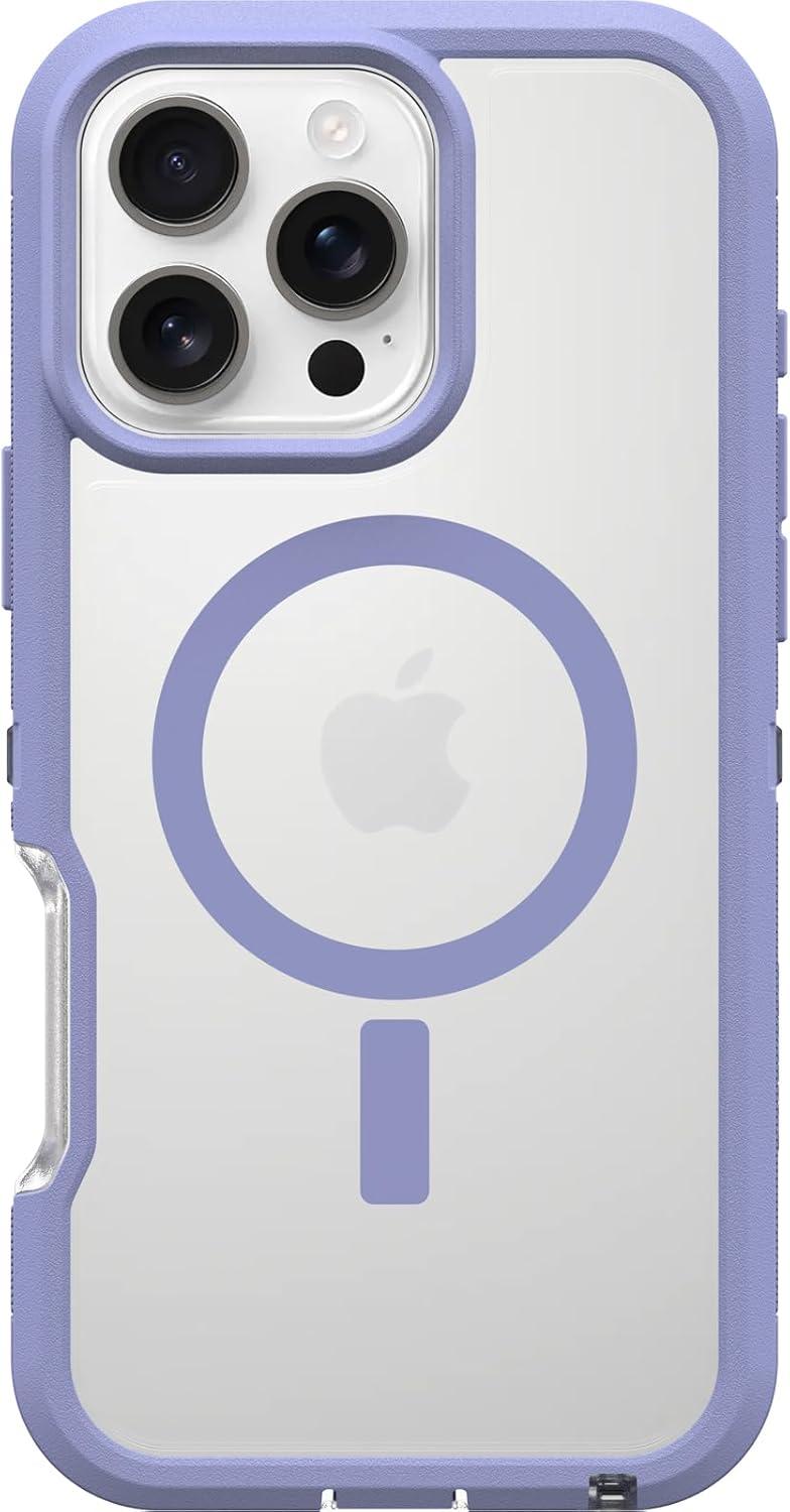 imageOtterBox iPhone 16 Pro Defender Series XT Clear Case Floral PurpleDenver Dusk Clear
