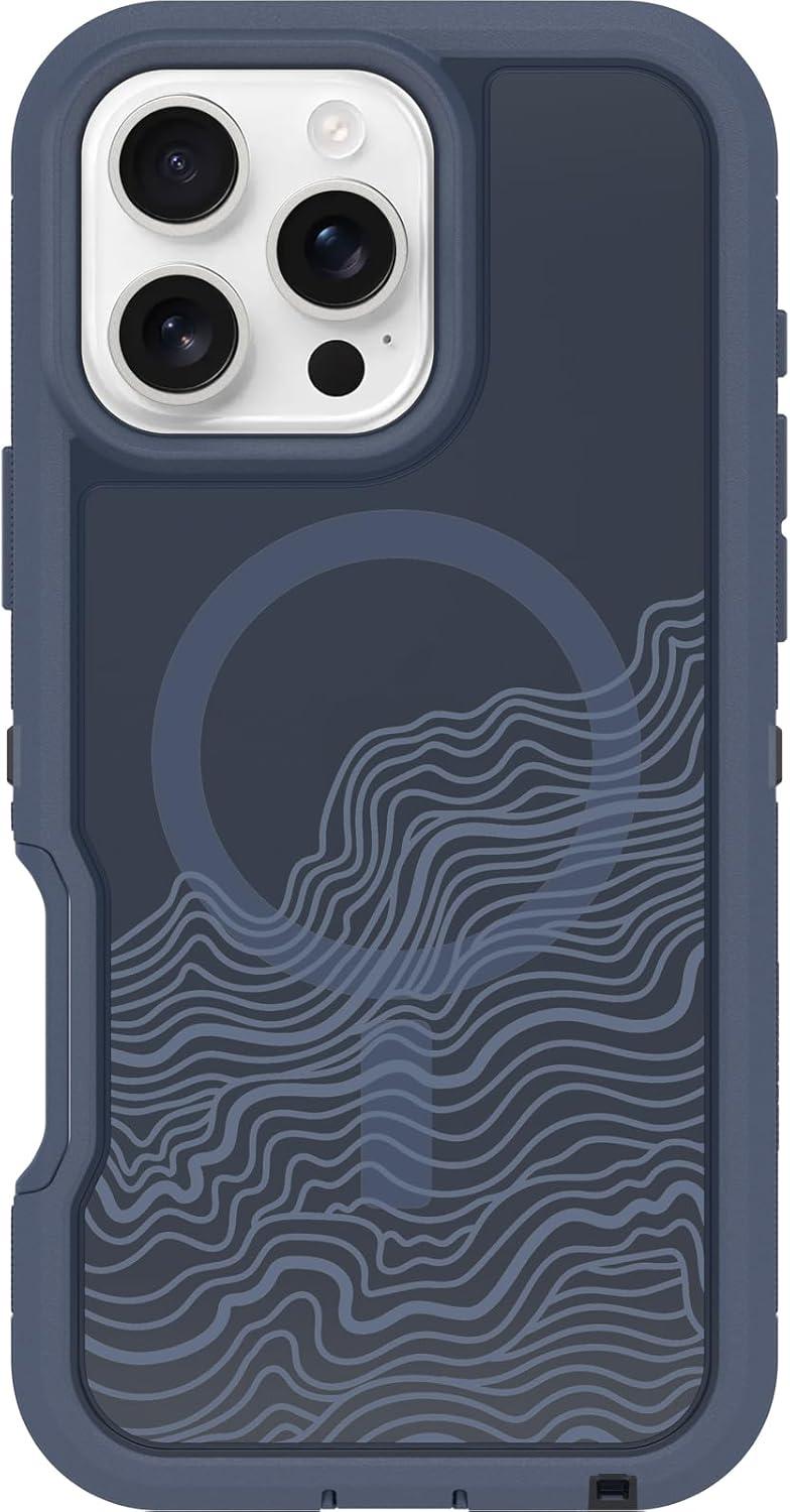 imageOtterBox iPhone 16 Pro Defender Series XT Clear Case Floral PurpleNew Offgrid Blue