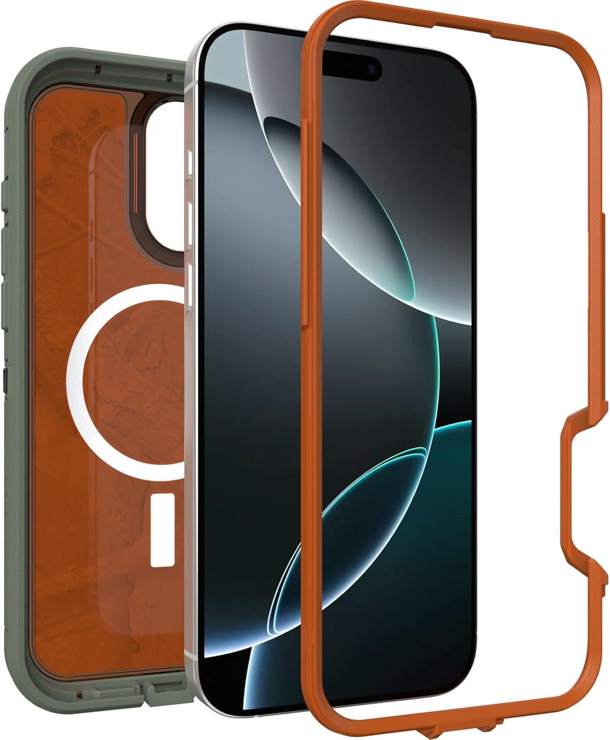 imageOtterBox iPhone 16 Pro Defender Series XT Clear Case Floral PurpleNew Realtree Camo