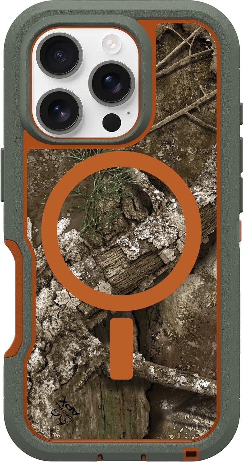 imageOtterBox iPhone 16 Pro Defender Series XT Clear Case Floral PurpleNew Realtree Camo