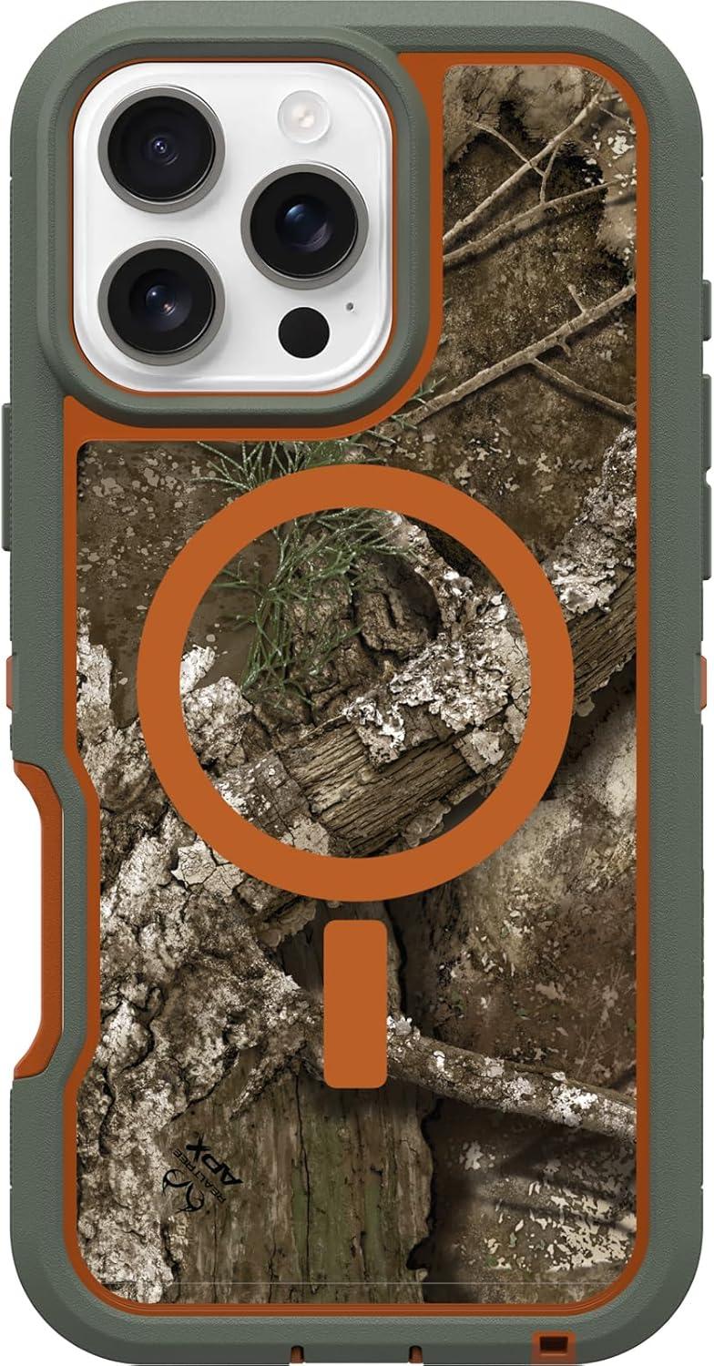 imageOtterBox iPhone 16 Pro Defender Series XT Clear Case Floral PurpleNew Realtree Camo
