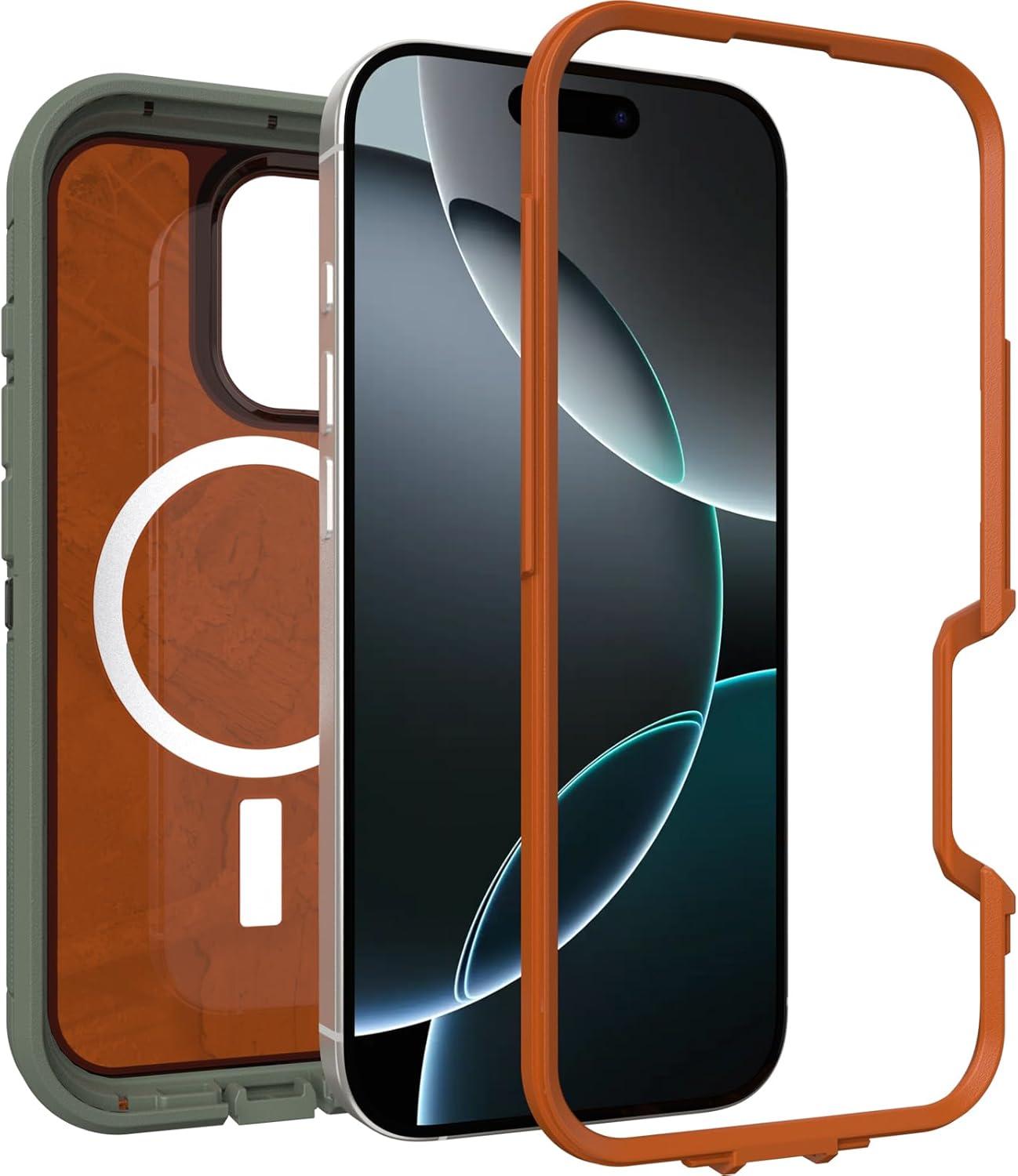 imageOtterBox iPhone 16 Pro Defender Series XT Clear Case Floral PurpleNew Realtree Camo