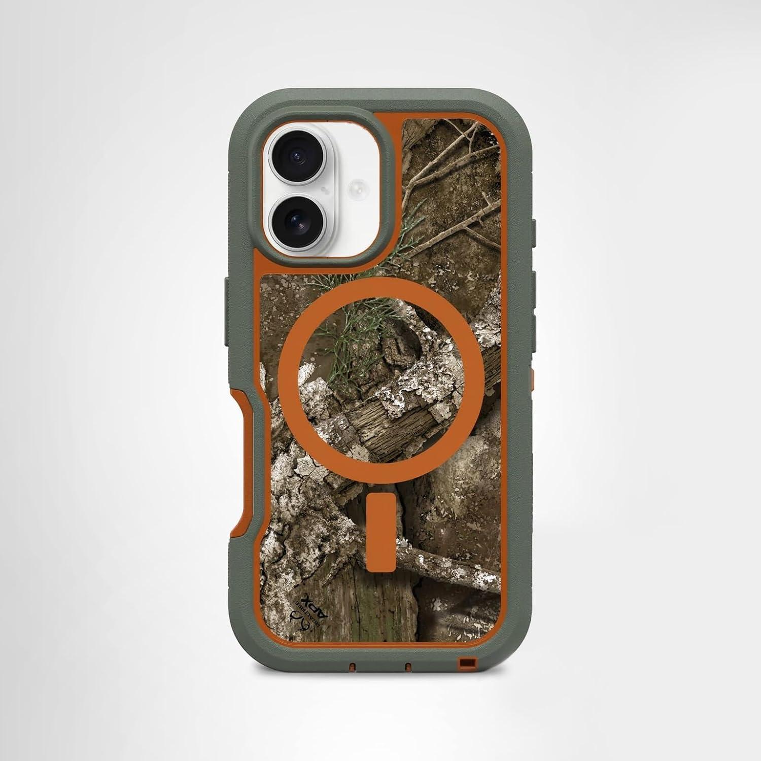 imageOtterBox iPhone 16 Pro Defender Series XT Clear Case Floral PurpleNew Realtree Camo