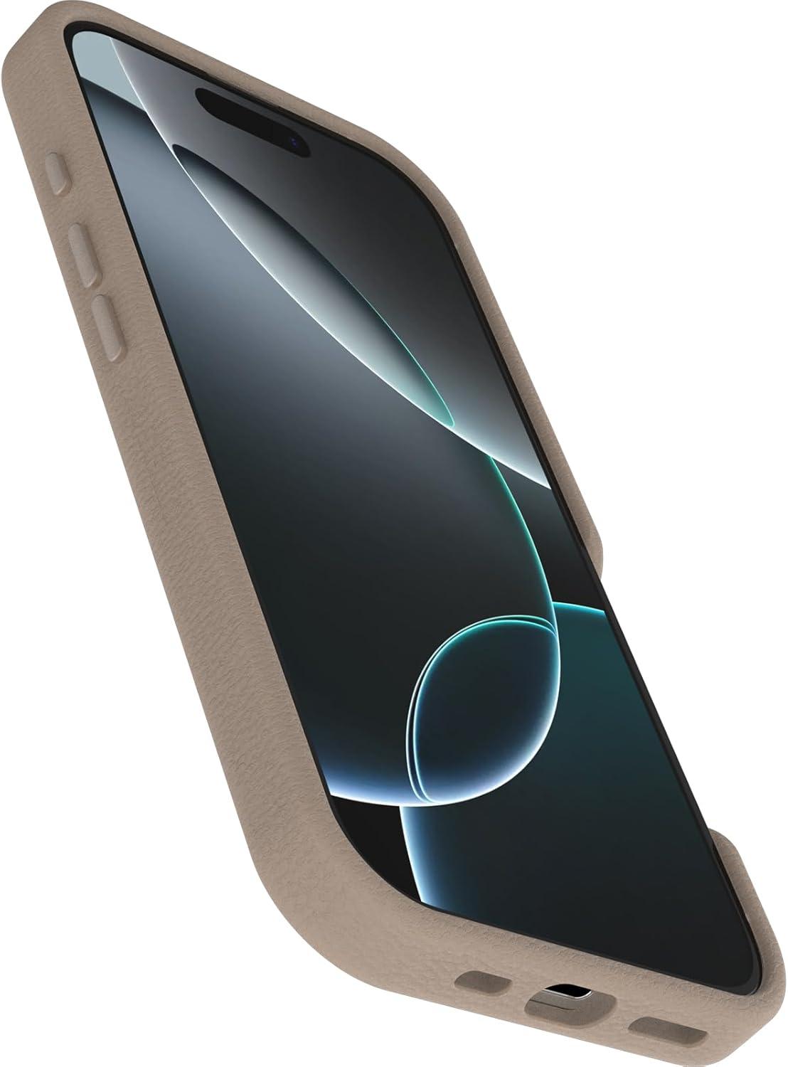 imageOtterBox iPhone 16 Pro Symmetry Series Cactus Leather for MagSafe Sagebrush GreenNew Grey Comfort