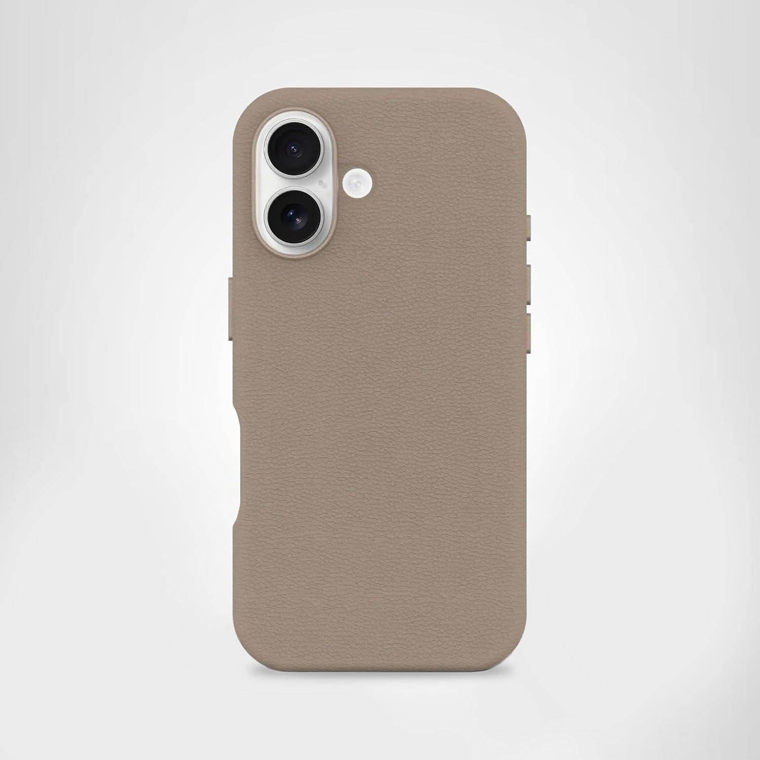 imageOtterBox iPhone 16 Pro Symmetry Series Cactus Leather for MagSafe Sagebrush GreenNew Grey Comfort