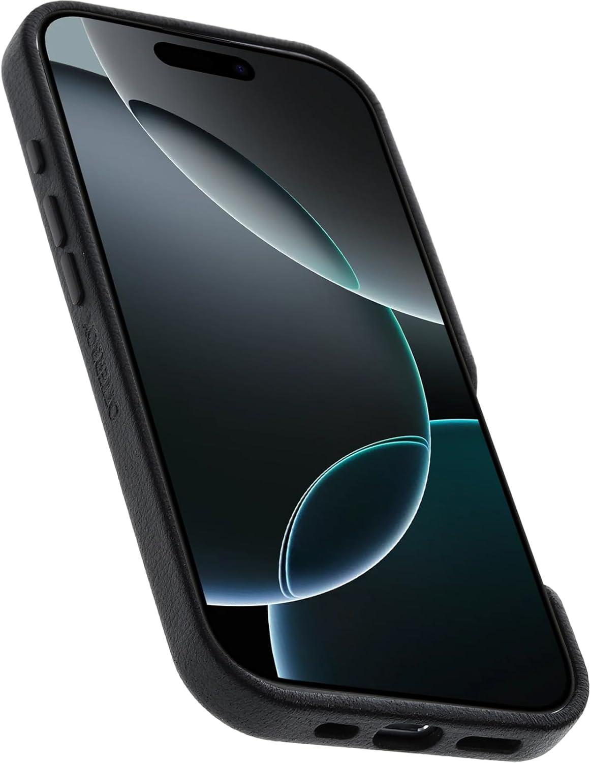 imageOtterBox iPhone 16 Pro Symmetry Series Cactus Leather for MagSafe Sagebrush GreenNoir Ash Black