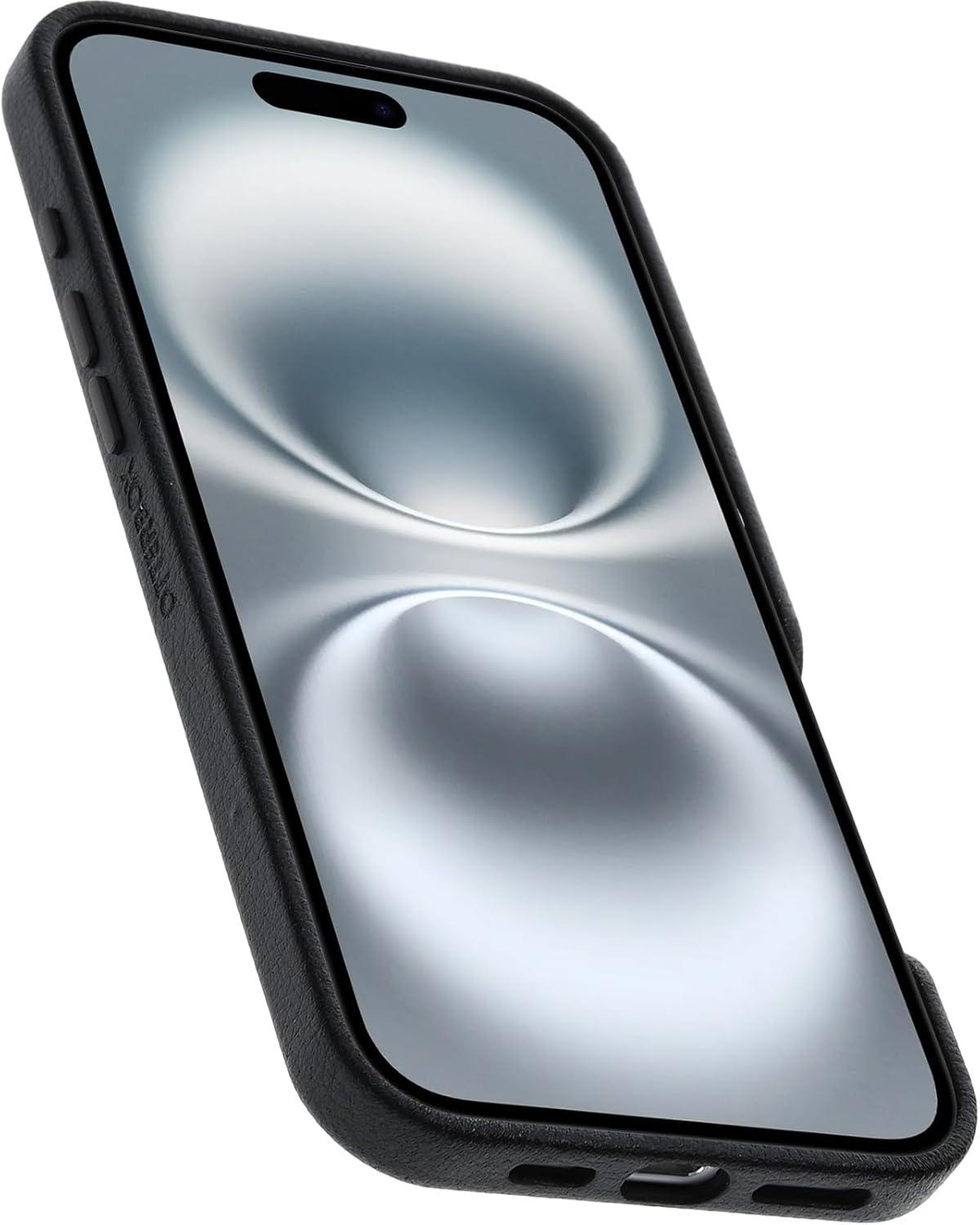 imageOtterBox iPhone 16 Pro Symmetry Series Cactus Leather for MagSafe Sagebrush GreenNoir Ash Black