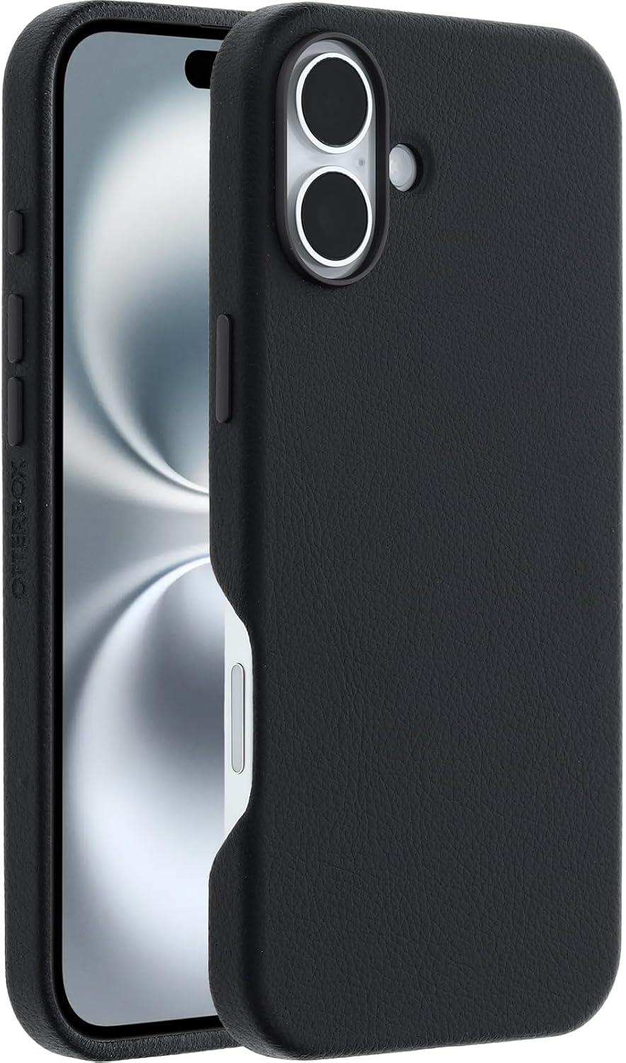 imageOtterBox iPhone 16 Pro Symmetry Series Cactus Leather for MagSafe Sagebrush GreenNoir Ash Black