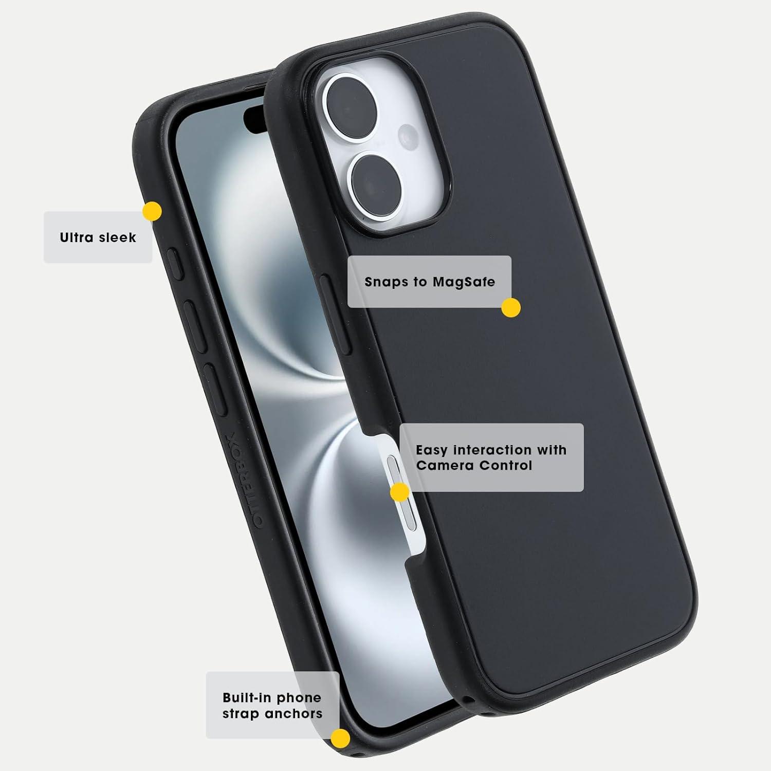 imageOtterBox iPhone 16 Pro Symmetry Series Clear Case Clear Ships in polybag Ideal for Business customersBlack