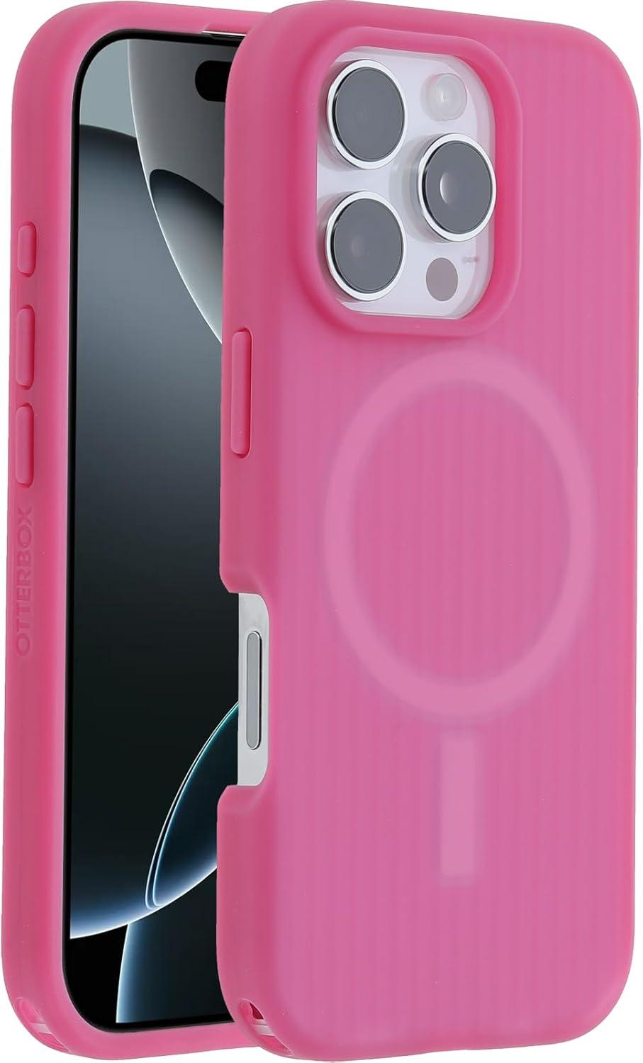 imageOtterBox iPhone 16 Pro Symmetry Series Soft Touch for MagSafe Foxberry Pink
