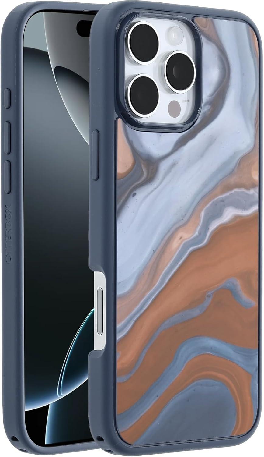 imageOtterBox iPhone 16 Symmetry Series Clear Case Baby Blue JeansHigh Desert Marble