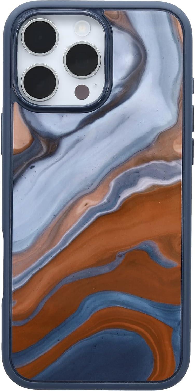 imageOtterBox iPhone 16 Symmetry Series Clear Case Baby Blue JeansHigh Desert Marble