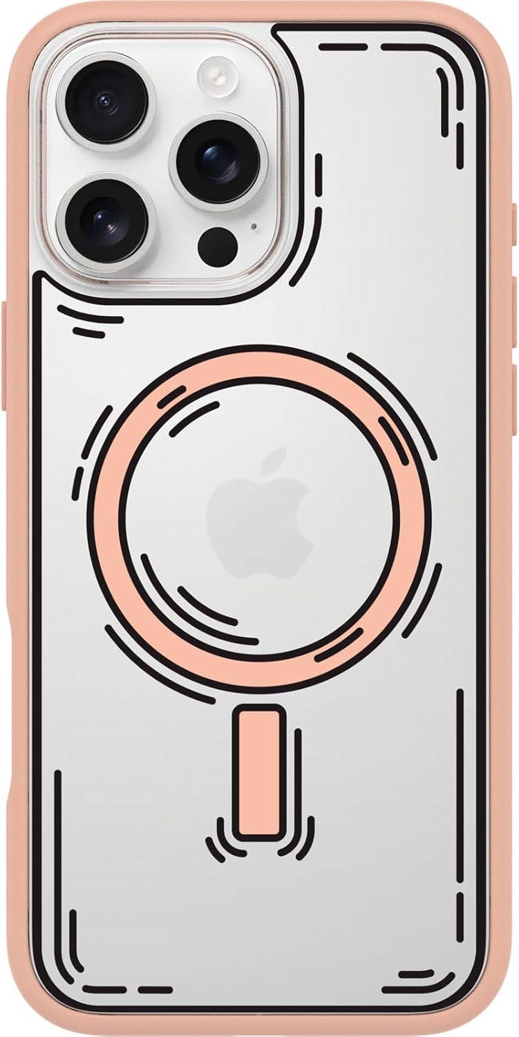 imageOtterBox iPhone 16 Symmetry Series Clear Case Baby Blue JeansNew Doodle Cover