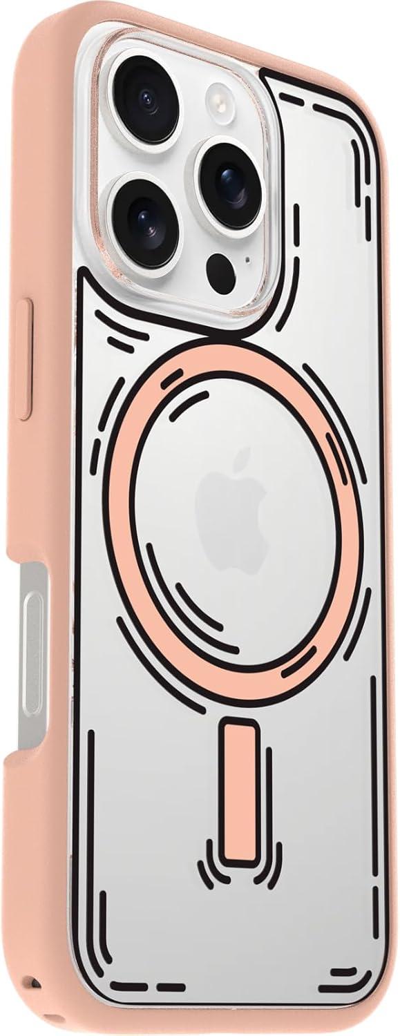 imageOtterBox iPhone 16 Symmetry Series Clear Case Baby Blue JeansNew Doodle Cover