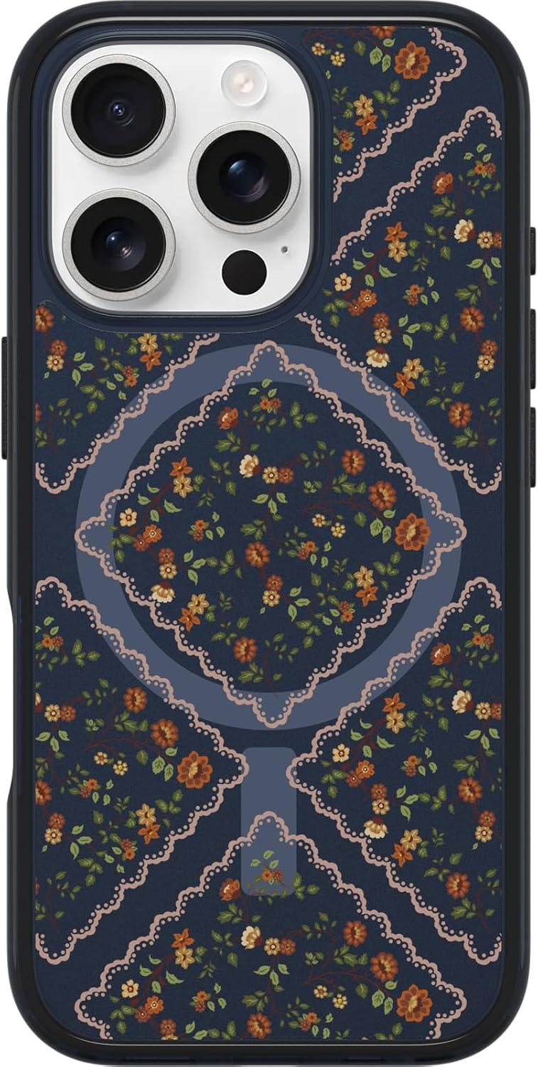 imageOtterBox iPhone 16 Symmetry Series Clear Case Baby Blue JeansNew Floral Romance Blue