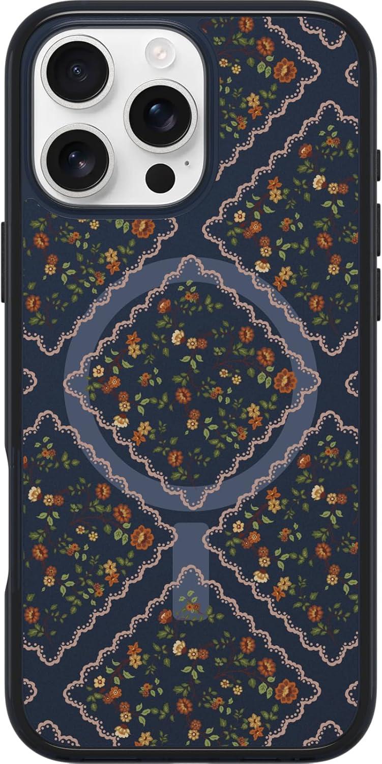 imageOtterBox iPhone 16 Symmetry Series Clear Case Baby Blue JeansNew Floral Romance Blue